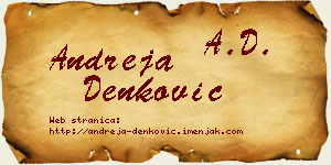 Andreja Denković vizit kartica